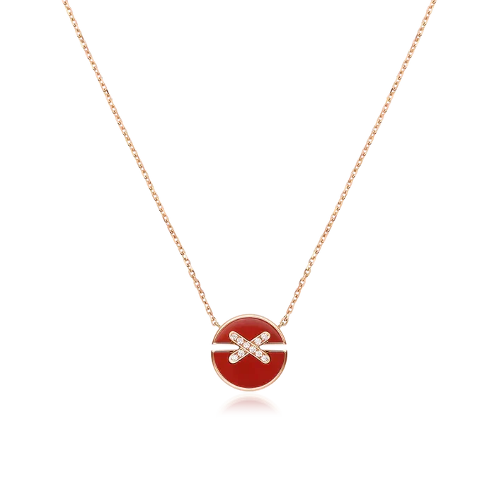 [Ornora Jewelry]JEUX DE ROSE GOLD DIAMOND NECKLACE