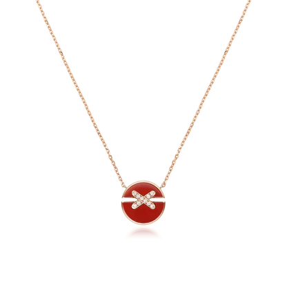 [Ornora Jewelry]JEUX DE ROSE GOLD DIAMOND NECKLACE