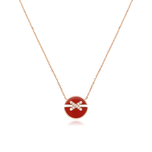 [Ornora Jewelry]JEUX DE ROSE GOLD DIAMOND NECKLACE