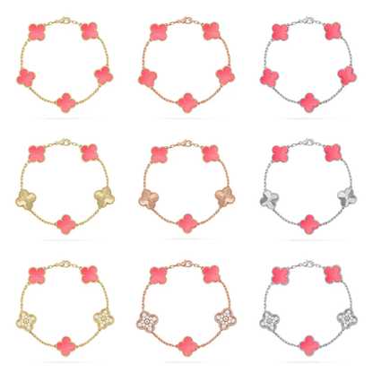 [Ornora Jewelry] CLOVER 5 MOTIFS  PINK MOP BRACELET COLLECTION