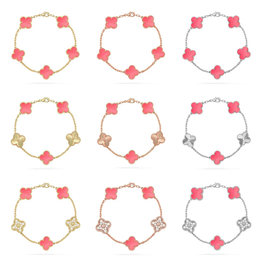 [Ornora Jewelry] CLOVER 5 MOTIFS  PINK MOP BRACELET COLLECTION