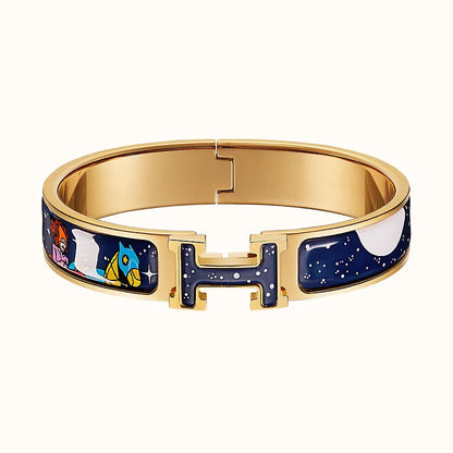 [Ornora Jewelry]H STAR AND MOON BRACELET 12MM