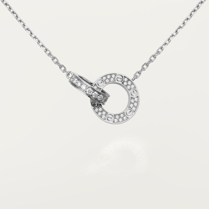 [Ornora Jewelry]LOVE  FULL DIAMOND PENDANT NECKLACE