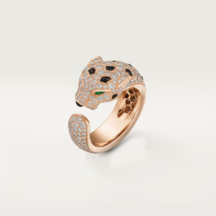 [Ornora Jewelry]PANTHERE SPOTTED FULL DIAMOND MEDIUM RING
