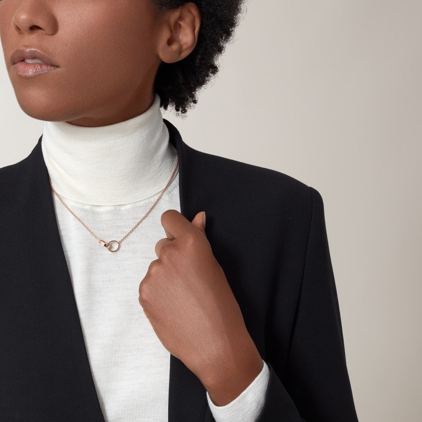 [Ornora Jewelry]LOVE DOUBLE RING NECKLACE
