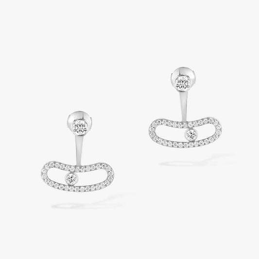 [Ornora Jewelry]MOVE UNO SILVER DIAMOND EARRINGS