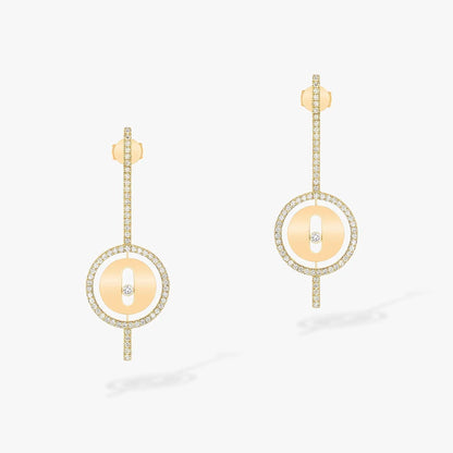 [Ornora Jewelry]LUCKY MOVE ARROW PINK GOLD DIAMOND EARRINGS