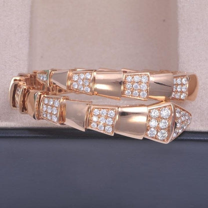 [Ornora Jewelry]SERPENTI WIDE BRACELET PINK GOLD DIAMOND