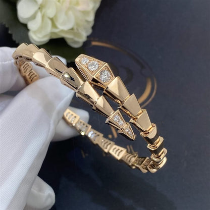 [Ornora Jewelry]SERPENTI BRACELET DIAMONDS PINK GOLD