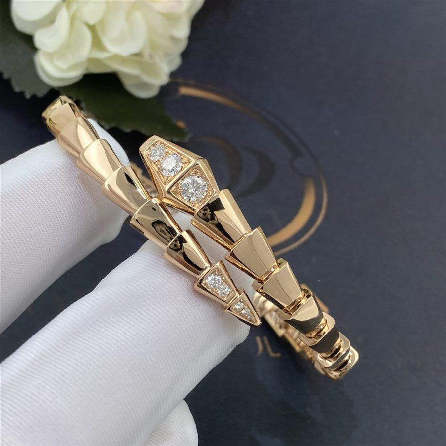 [Ornora Jewelry]SERPENTI BRACELET DIAMONDS PINK GOLD