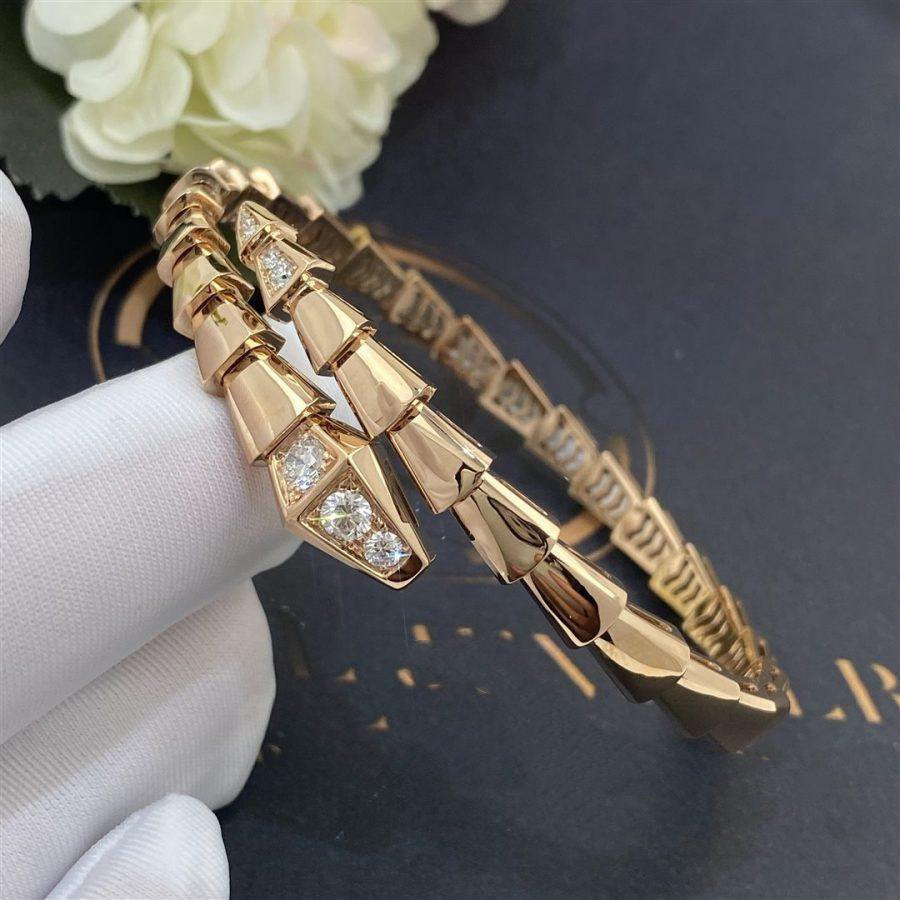[Ornora Jewelry]SERPENTI BRACELET DIAMONDS PINK GOLD