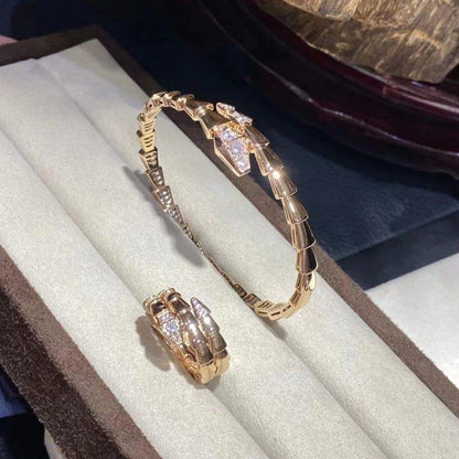 [Ornora Jewelry]SERPENTI BRACELET DIAMONDS PINK GOLD