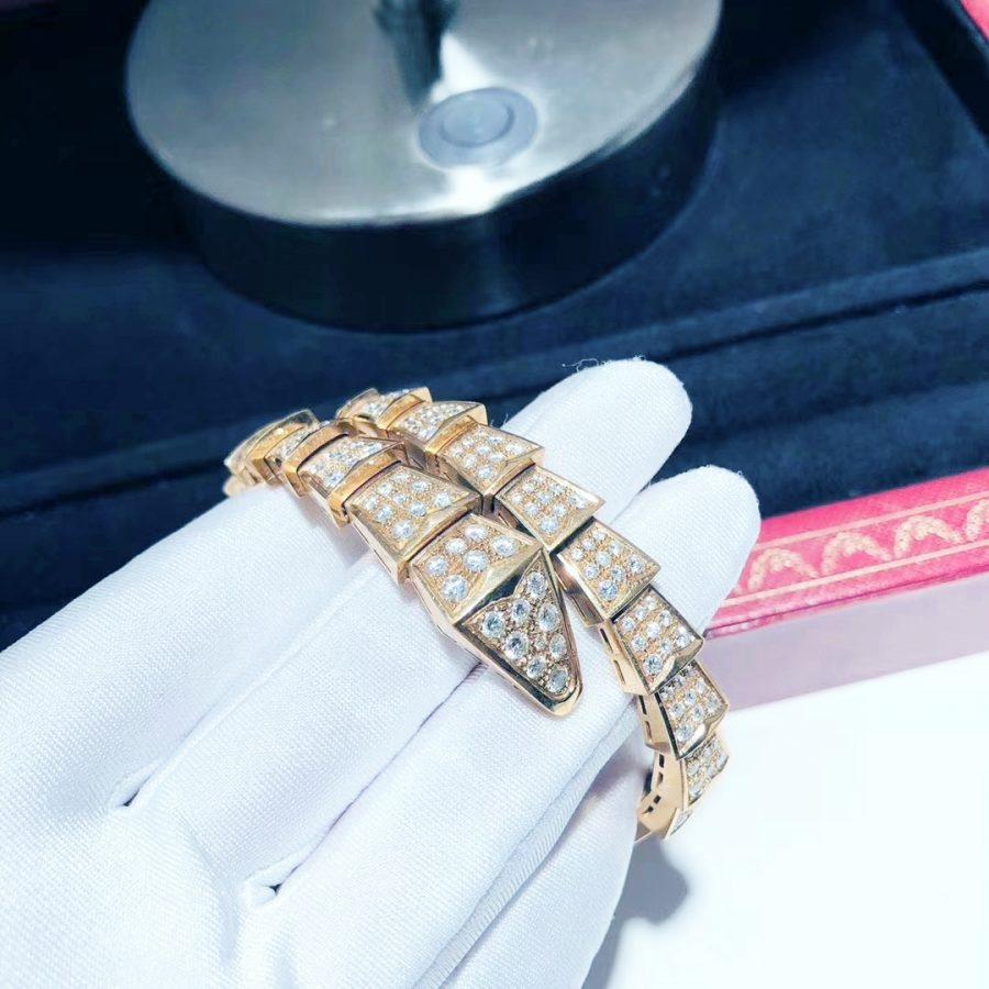[Ornora Jewelry]SERPENTI BRACELET 8MM PINK GOLD DIAMOND