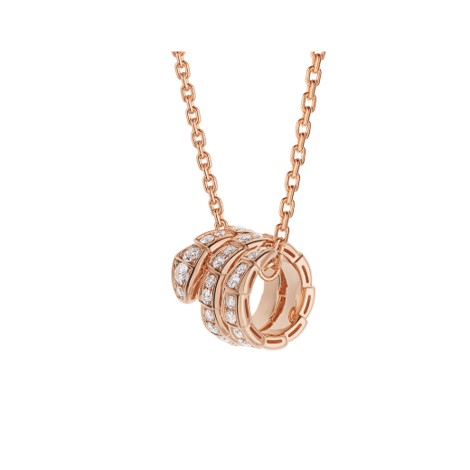 [Ornora Jewelry]SERPENTI PINK GOLD NECKLACE DOUBLE RING DIAMOND