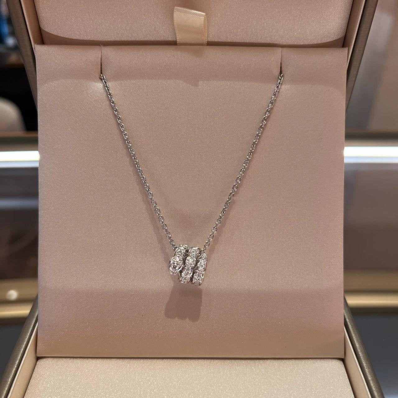 [Ornora Jewelry]SERPENTI  NECKLACE DOUBLE RING DIAMOND