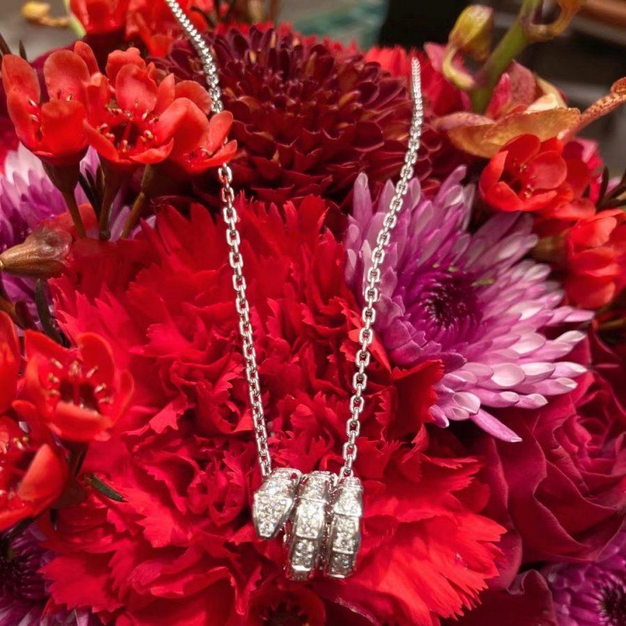 [Ornora Jewelry]SERPENTI  NECKLACE DOUBLE RING DIAMOND