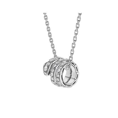 [Ornora Jewelry]SERPENTI  NECKLACE DOUBLE RING DIAMOND
