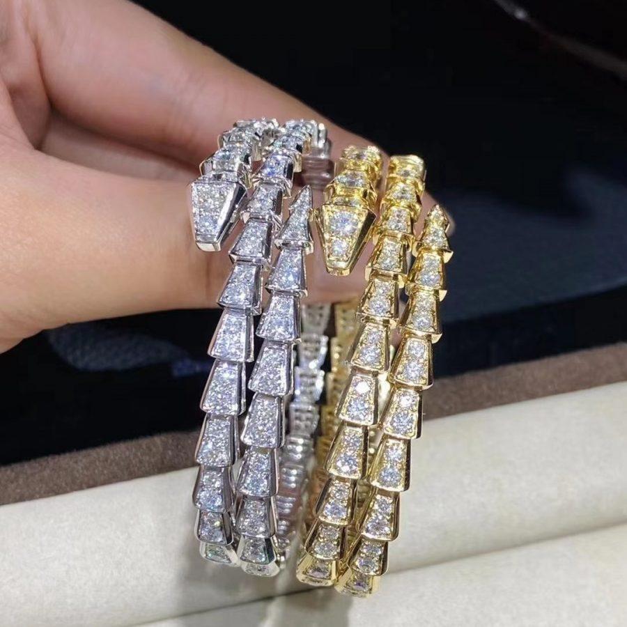 [Ornora Jewelry]SERPENTI BRACELET GOLD DIAMOND DOUBLE ROW