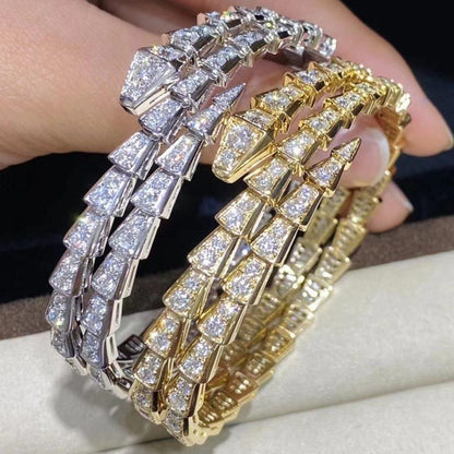 [Ornora Jewelry]SERPENTI BRACELET GOLD DIAMOND DOUBLE ROW