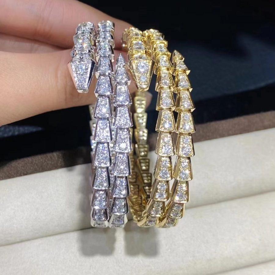 [Ornora Jewelry]SERPENTI BRACELET GOLD DIAMOND DOUBLE ROW
