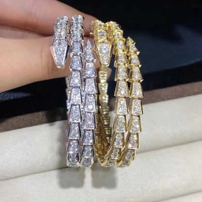 [Ornora Jewelry]SERPENTI BRACELET GOLD DIAMOND DOUBLE ROW