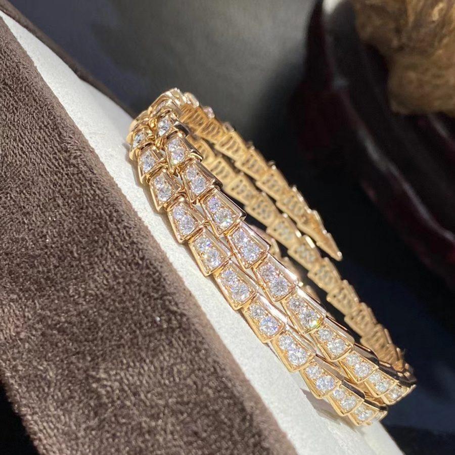 [Ornora Jewelry]SERPENTI BRACELET GOLD DIAMOND DOUBLE ROW