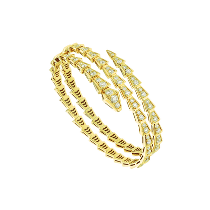 [Ornora Jewelry]SERPENTI BRACELET GOLD DIAMOND DOUBLE ROW