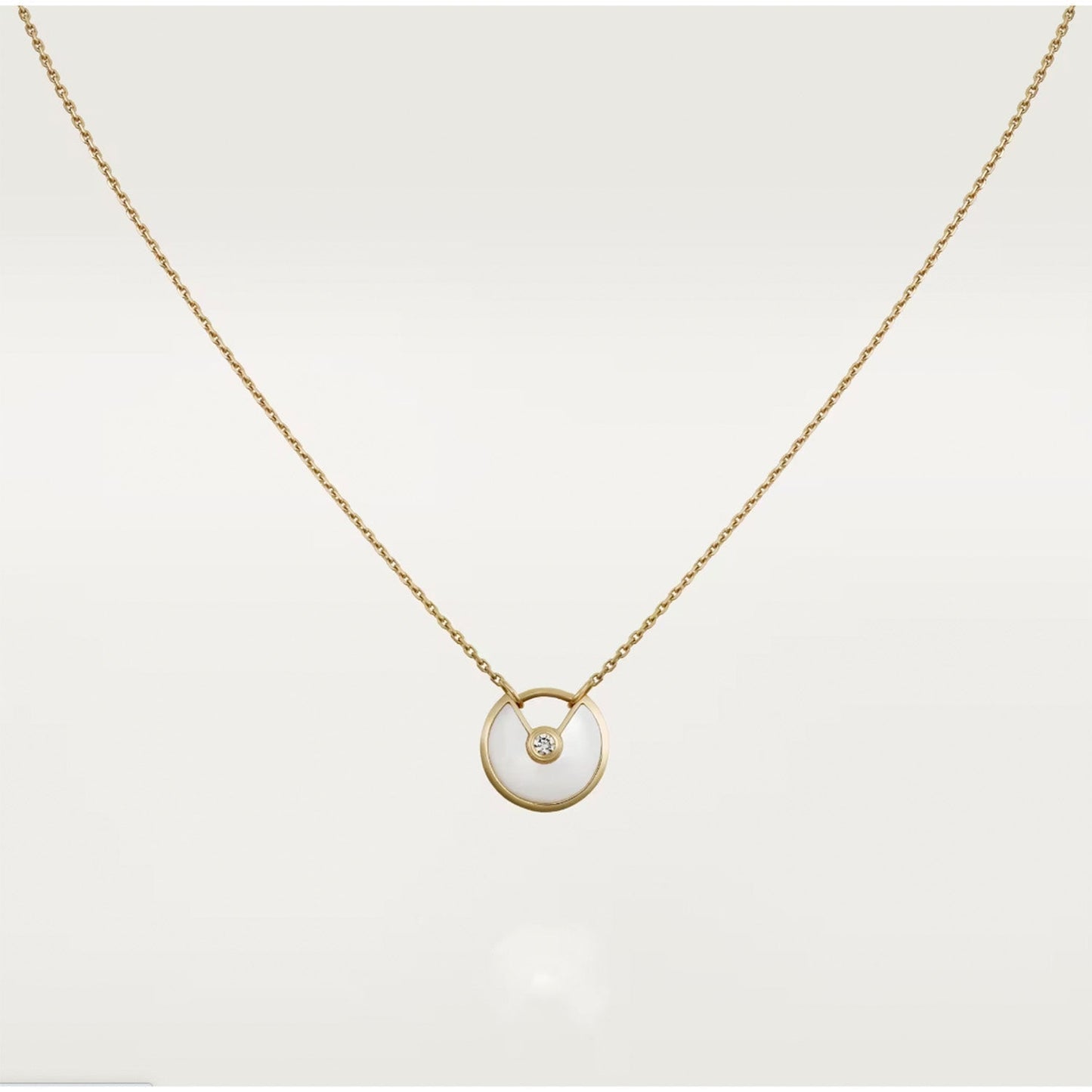[Ornora Jewelry]AMULETTE ROSE GOLD MOP NECKLACE