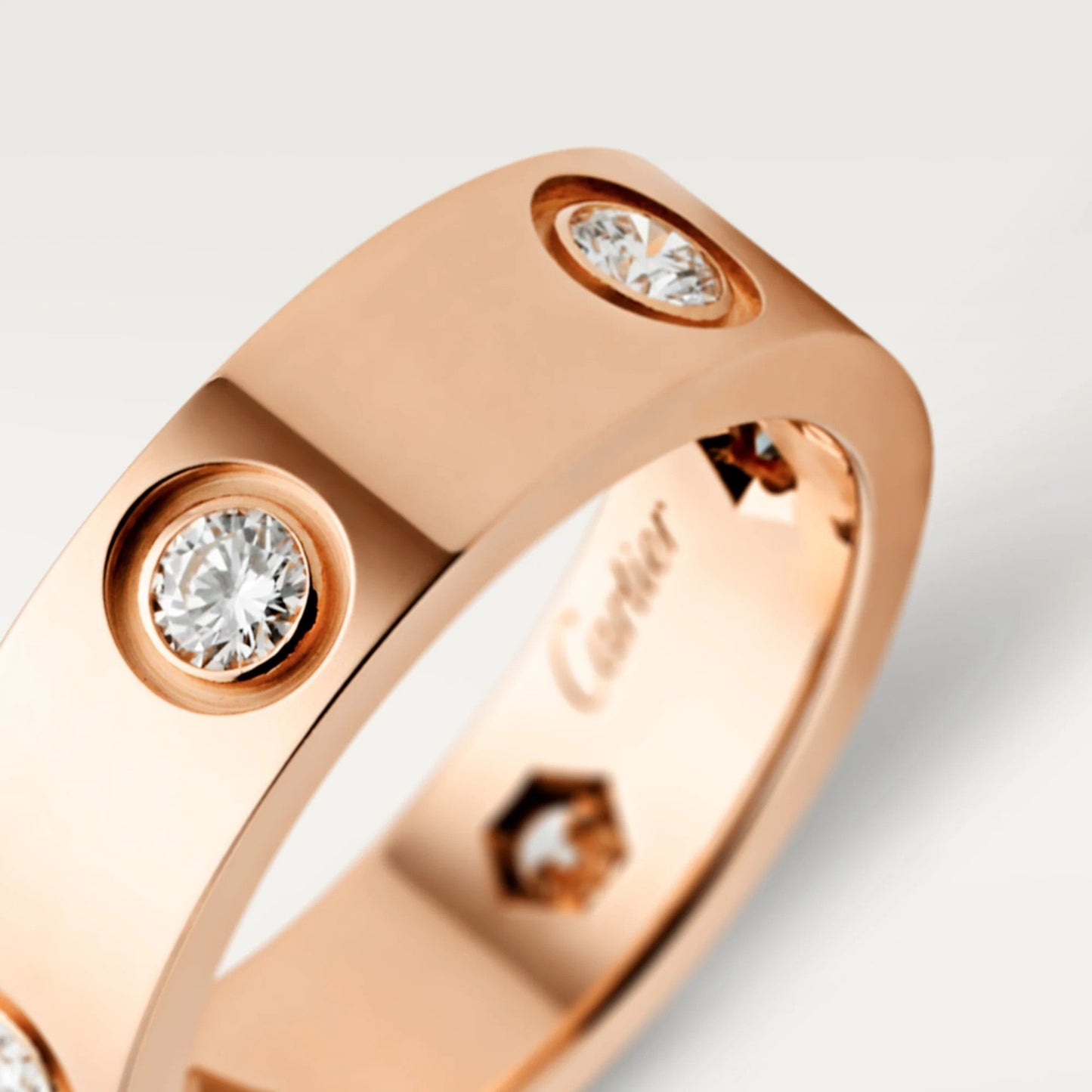 [Ornora Jewelry]LOVE 5.5MM 6 DIAMOND RING