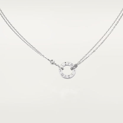 [Ornora Jewelry]LOVE NECKLACE 16MM 2 DIAMONDS