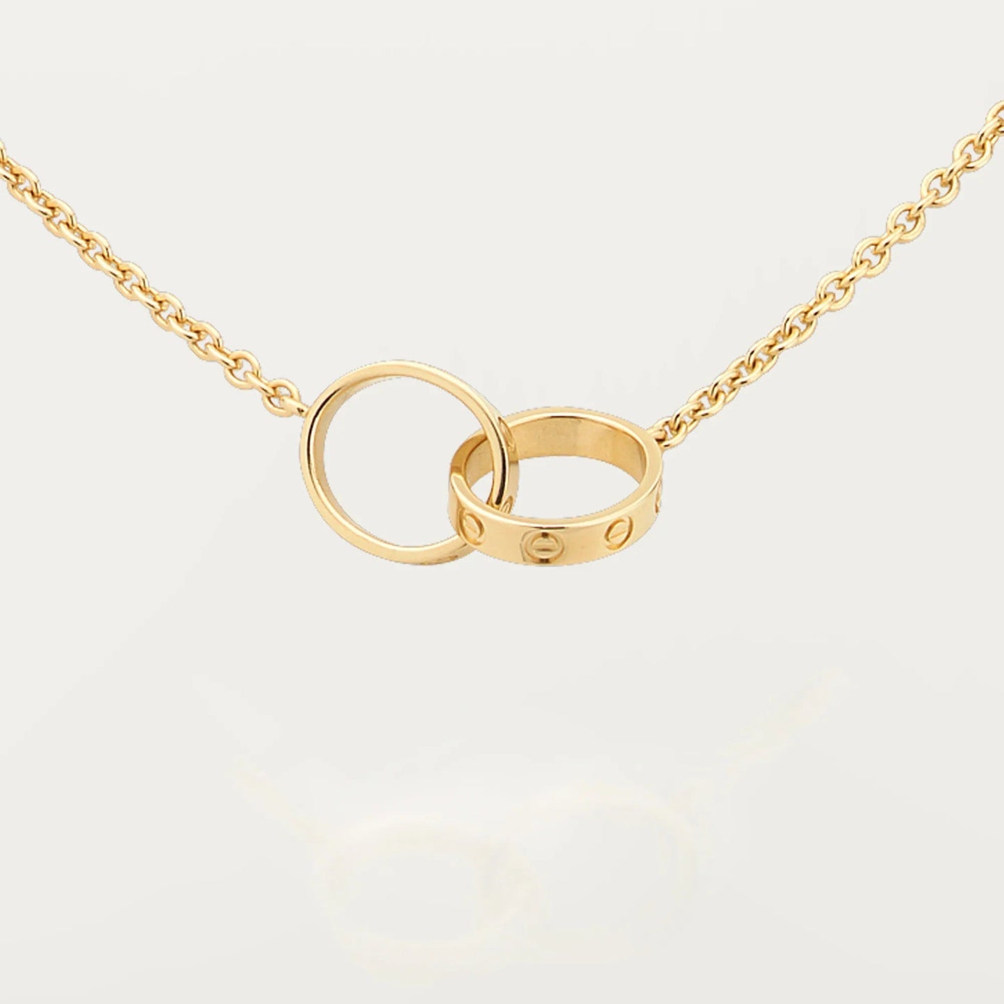 [Ornora Jewelry]LOVE DOUBLE RING NECKLACE