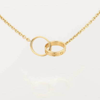 [Ornora Jewelry]LOVE DOUBLE RING NECKLACE