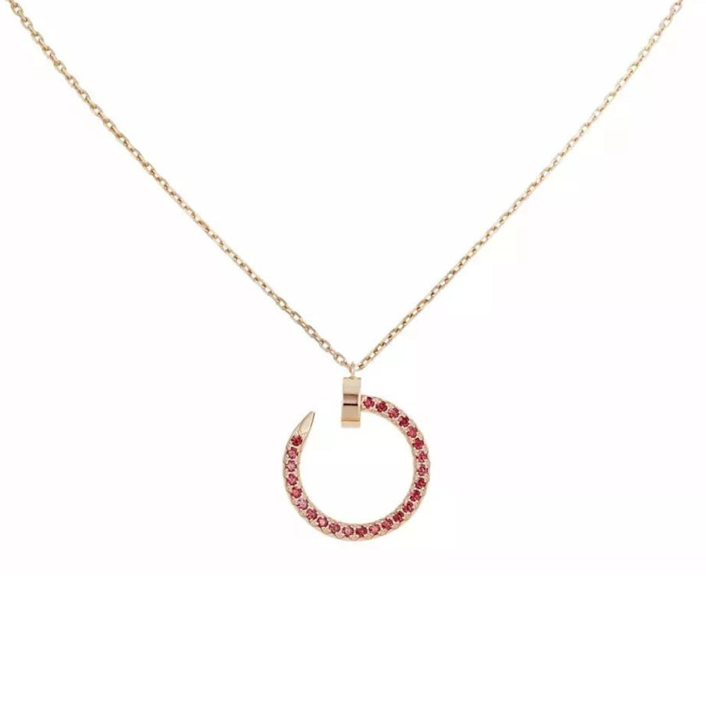 [Ornora Jewelry]JUSTE NECKLACE RED FULL DIAMONDS