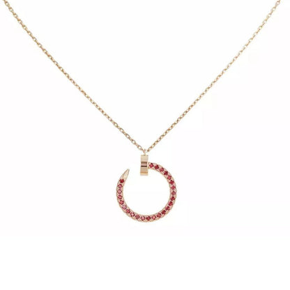 [Ornora Jewelry]JUSTE NECKLACE RED FULL DIAMONDS