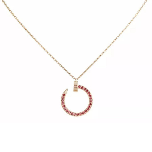 [Ornora Jewelry]JUSTE NECKLACE RED FULL DIAMONDS