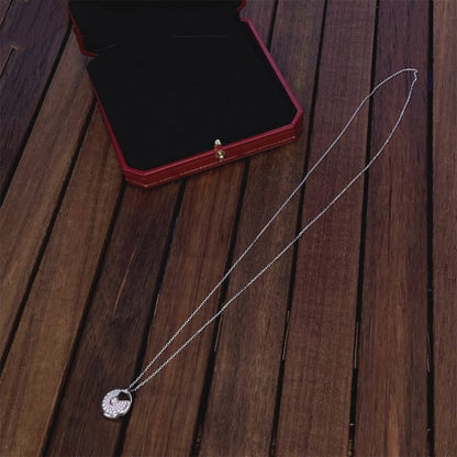 [Ornora Jewelry]AMULETTE SILVER FULL DIAMOND NECKLACE