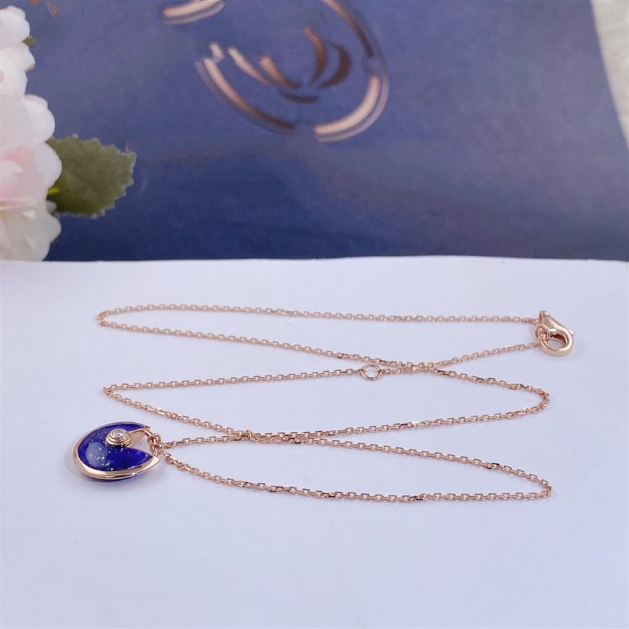 [Ornora Jewelry]AMULETTE ROSE GOLD AGATE NECKLACE