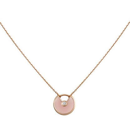 [Ornora Jewelry]AMULETTE ROSE GOLD PINK MOP NECKLACE