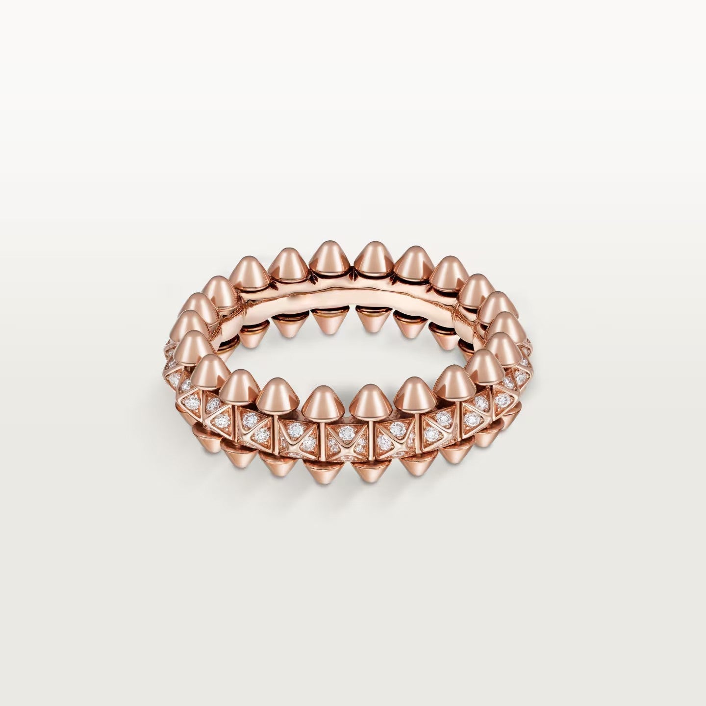 [Ornora Jewelry]CLASH 6.4MM SMALL FULL DIAMOND RING