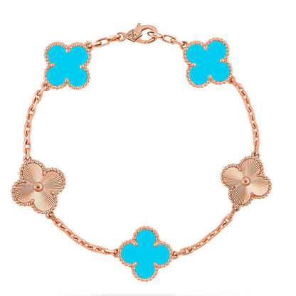 [Ornora Jewelry] CLOVER 5 MOTIF TURQUOISE BRACELET COLLECTION