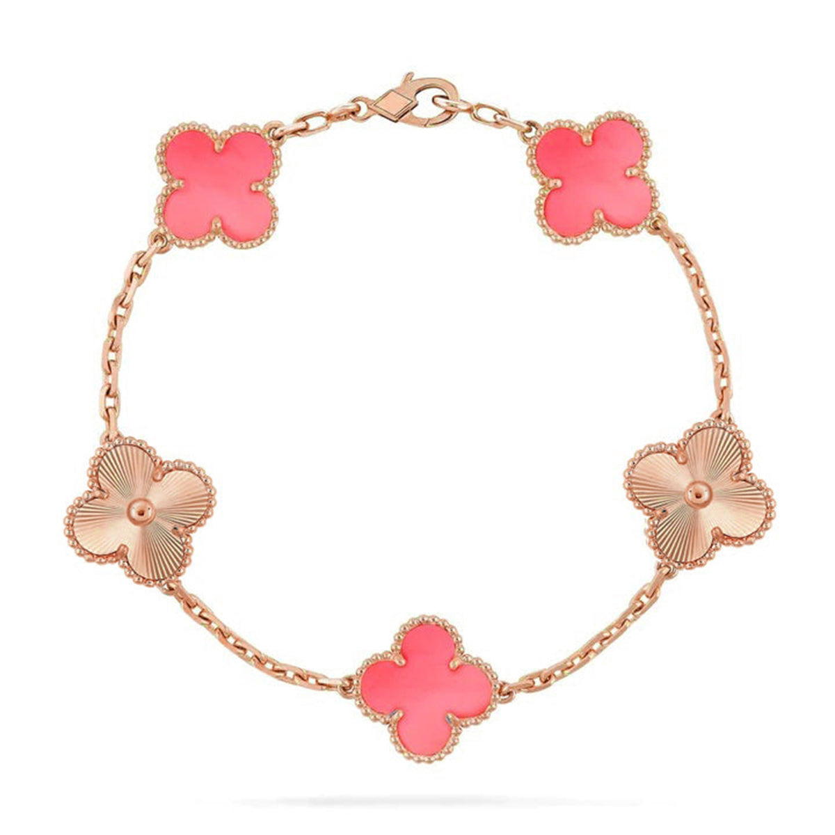 [Ornora Jewelry] CLOVER 5 MOTIFS  PINK MOP BRACELET COLLECTION