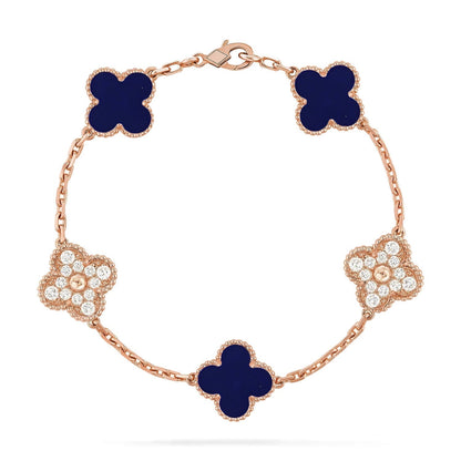 [Ornora Jewelry]CLOVER 5 MOTIF LAPIS LAZULI BRACELET COLLECTION