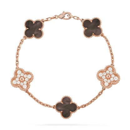 [Ornora Jewelry] CLOVER 5 MOTIF GRAY MOP BRACELET COLLECTION