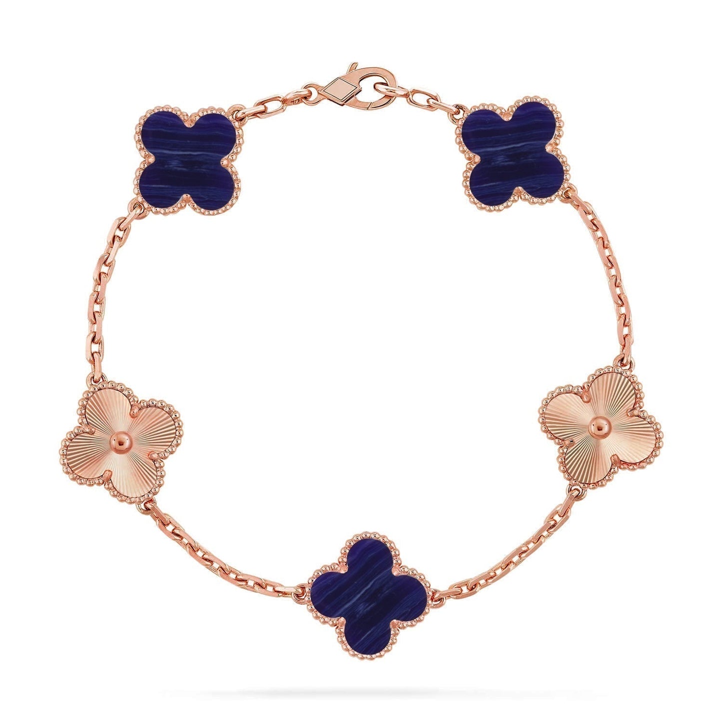 [Ornora Jewelry]CLOVER 5 MOTIF PURPLE STRIPES BRACELET COLLECTION