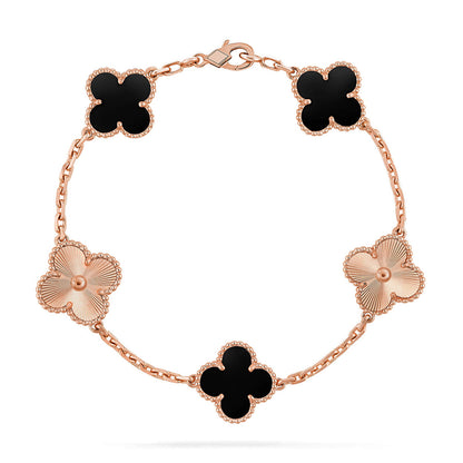 [Ornora Jewelry] CLOVER 5 MOTIF ONYXS BRACELET COLLECTION