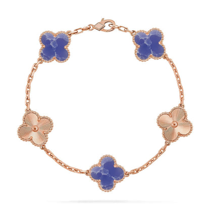 [Ornora Jewelry]CLOVER 5 MOTIF BLUE VEINS BRACELET COLLECTION
