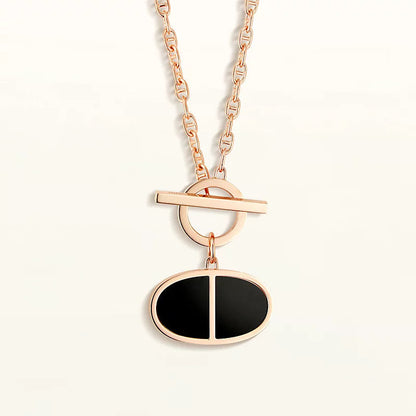 [Ornora Jewelry]CHAINE VERSO BLACK CERAMIC NECKLACE