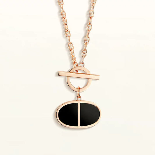 [Ornora Jewelry]CHAINE VERSO BLACK CERAMIC NECKLACE