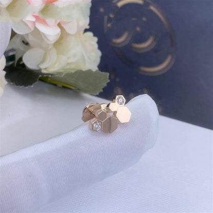 [Ornora Jewelry]BEE LOVE PINK GOLD DIAMOND EARRINGS