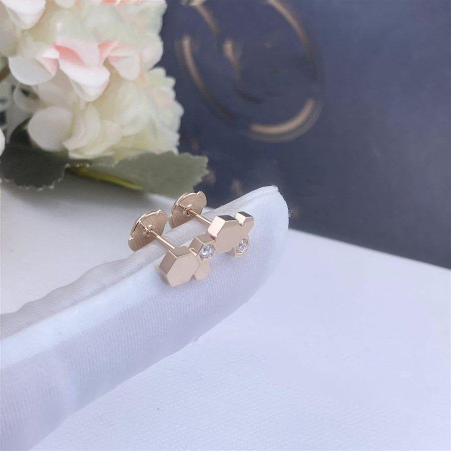 [Ornora Jewelry]BEE LOVE PINK GOLD DIAMOND EARRINGS